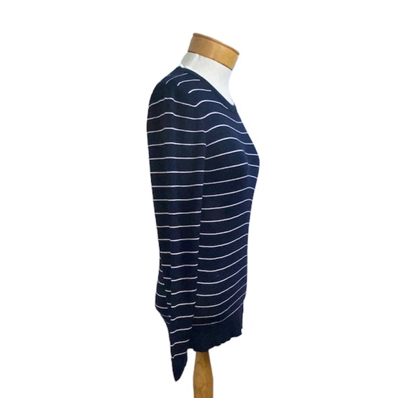 Banana Republic PetiteXS Blue and White Stripe Long Sleeve Sweater - Picture 5 of 8